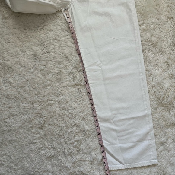 Madewell Jeans Low-Slung Straight Leg Slouchy Button Fly Tile White 30 NWT New - Picture 13 of 13